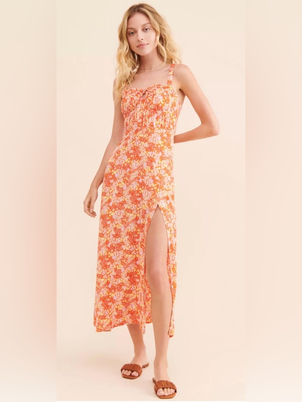ASTR the Label Elsie Floral Midi Dress